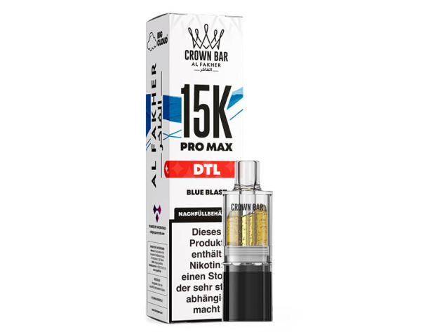 Al Fakher 15K PRO MAX Pod - Blue Blast (Saftige Blaubeere) - 6 mg - 15.000 Züge