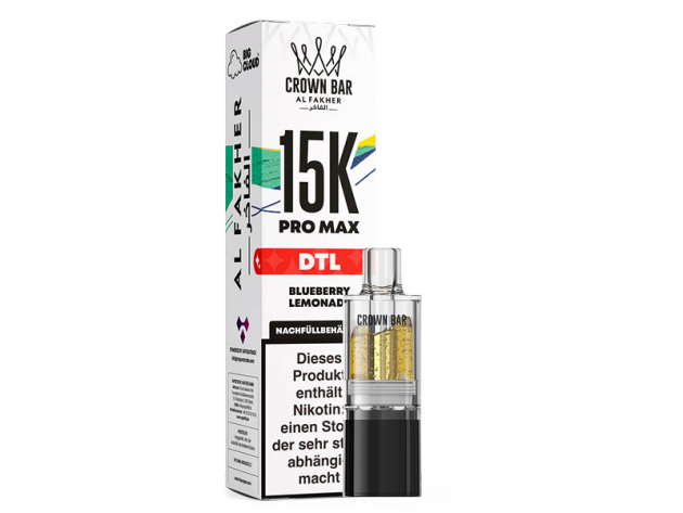 Al Fakher 15K PRO MAX Pod - Blueberry Lemonade (Blaubeere, Limo) - 6 mg - 15.000 Züge