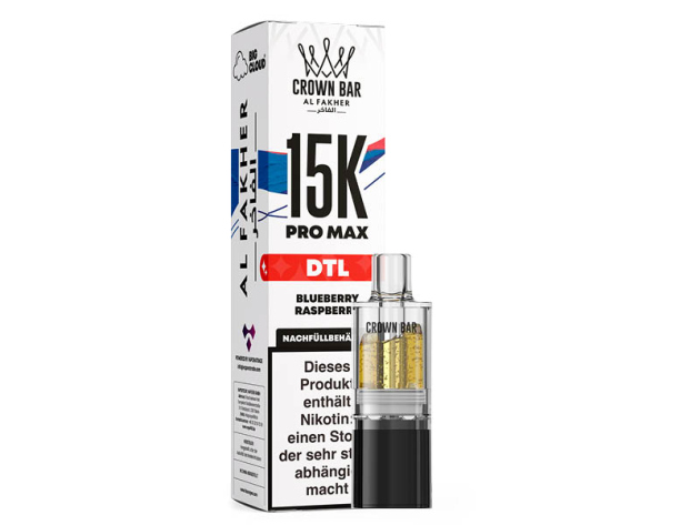 Al Fakher 15K PRO MAX Pod - Blueberry Raspberry (Blaubeere, Himbeere) - 6 mg - 15.000 Züge