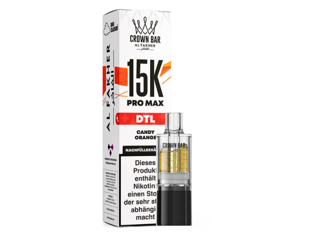 Al Fakher 15K PRO MAX Pod - Candy Orange (Süßig., Orange) - 6 mg - 15.000 Züge