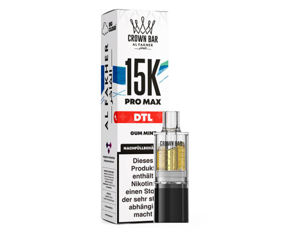 Al Fakher 15K PRO MAX Pod - Gum Mint (Kaugummi, Minze) - 6 mg - 15.000 Züge