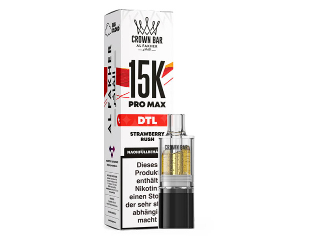 Al Fakher 15K PRO MAX Pod - Strawberry Rush (Erdbeere) - 6 mg - 15.000 Züge