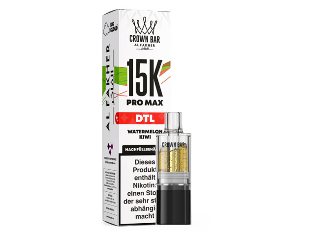 Al Fakher 15K PRO MAX Pod - Watermelon Kiwi (Wassermelone, Kiwi) - 6 mg - 15.000 Züge