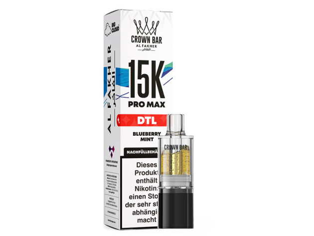 Al Fakher 15K PRO MAX Pod - Blueberry Mint (Blaubeere, Minze) - 6 mg - 15.000 Züge