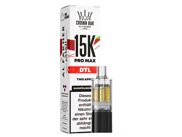 Al Fakher 15K PRO MAX Pod - Two Apple (Mix aus roten und gr. Äpfelnl) - 6 mg - 15.000 Züge