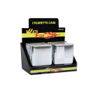 Zigarettenetui "Prägungt" für 20 Zig., mit Spange, 8er Display