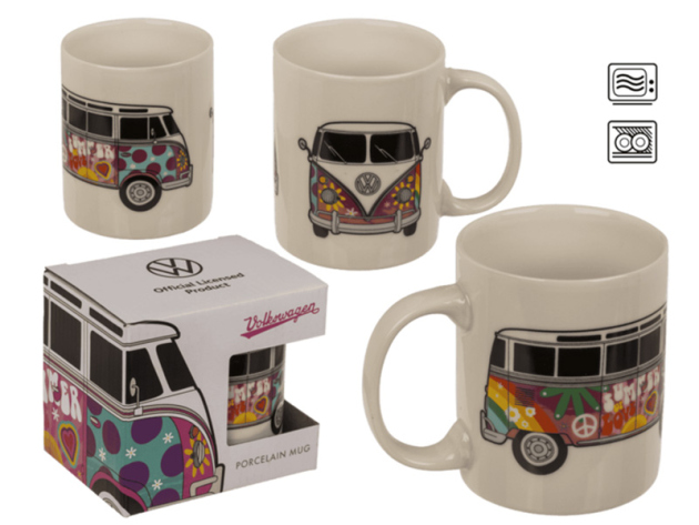 Becher aus Porzellan "VW T1 Camper Bus"; UVP 9,95 €