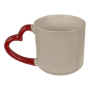 Becher aus Porzellan "Love" mit Henkel in Herzform; UVP 4,95 €
