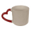 Becher aus Porzellan "Love" mit Henkel in Herzform; UVP 4,95 €