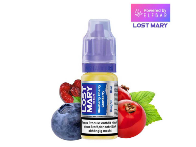 ELFBAR Lost Mary (Nic Salts) - Blueberry Cherry Cranberry (Blaubeere, Kirsche, Preiselbeere) - Liquid - 10 mg/ml - 10 ml