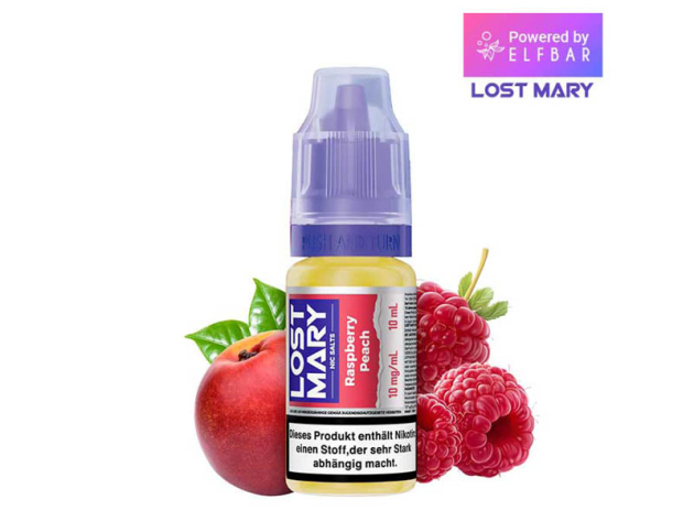 ELFBAR Lost Mary (Nic Salts) - Raspberry Peach (Himbeere, Pfirsich) - Liquid - 10 mg/ml - 10 ml
