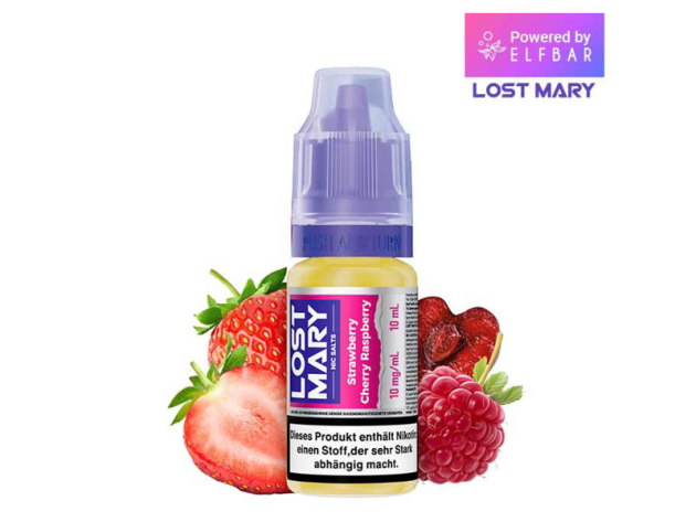 ELFBAR Lost Mary (Nic Salts) - Strawberry Cherry Raspberry (Erdbeere, Kirsche, Himbeere) - Liquid - 10 mg/ml - 10 ml