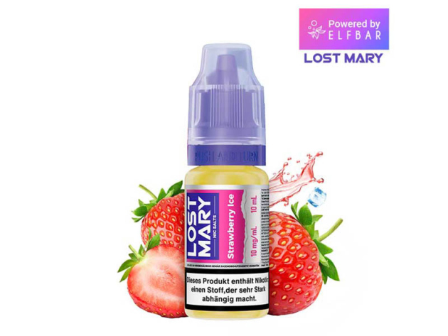 ELFBAR Lost Mary (Nic Salts) - Strawberry Ice (Erdbeere, Eis) - Liquid - 10 mg/ml - 10 ml