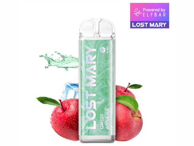 Lost Mary QM600 Crystal Edition - Apple Ice (Apfel, Eis) - Vape - 20mg - 600 Züge