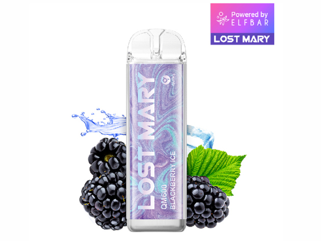 Lost Mary QM600 Crystal Edition - Blackberry Ice (Brombeere, Eis) - Vape - 20mg - 600 Züge