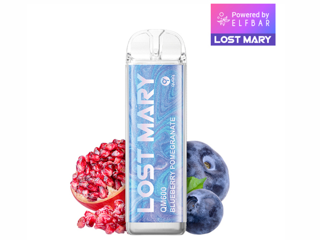 Lost Mary QM600 Crystal Edition - Blueberry Pomegranate (Blaubeere, Granatapfel) - Vape - 20mg - 600 Züge