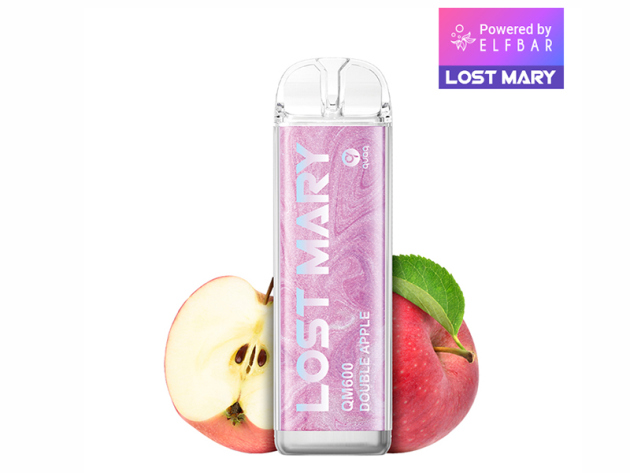 Lost Mary QM600 Crystal Edition - Double Apple (Apfel) - Vape - 20mg - 600 Züge