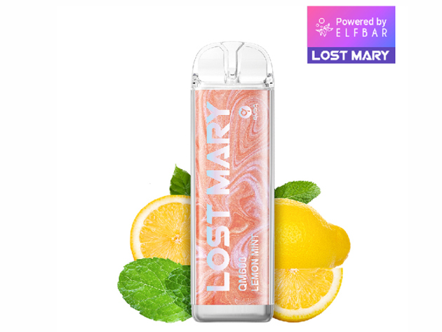 Lost Mary QM600 Crystal Edition - Lemon Mint (Zitrone, Minze) - Vape - 20mg - 600 Züge