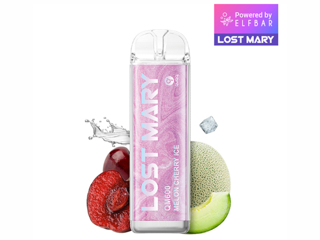 Lost Mary QM600 Crystal Edition - Melon Cherry Ice (Melonen, Kirsch, Eis) - Vape - 20mg - 600 Züge