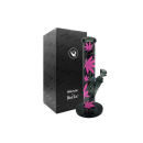 Glasbong Black Leaf "Leaves Pink", Höhe 30cm; Ø 5,0cm; Schliff 18,8mm