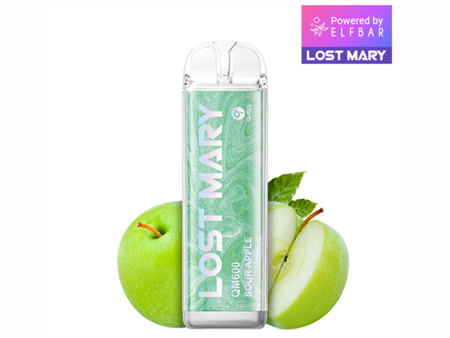 Lost Mary QM600 Crystal Edition - Sour Apple (Saurer Apfel) - Vape - 20mg - 600 Züge