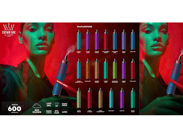 AL FAKHER Crown Bar 600 mit Nikotin für nur 3,70 Euro statt 3,90 Euro