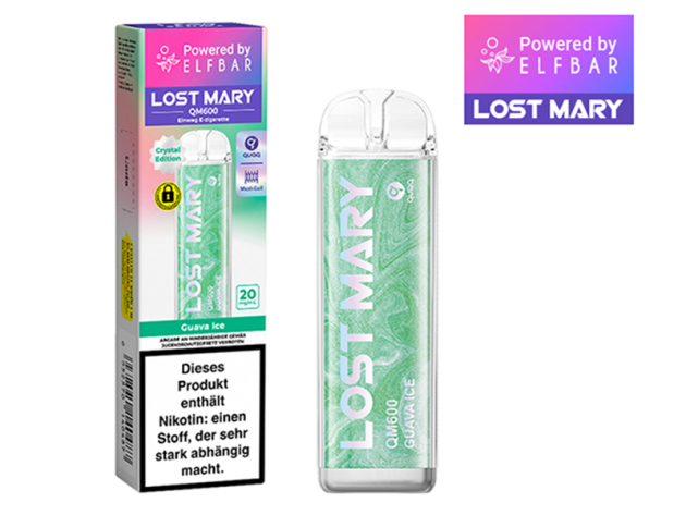 Lost Mary QM600 Crystal Edition - Guava Ice (Guave Eis) - Vape - 20mg - 600 Züge