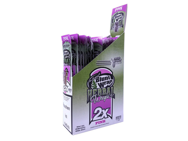 Blunt Wrap Herbal Wraps - Pink, 25er Display