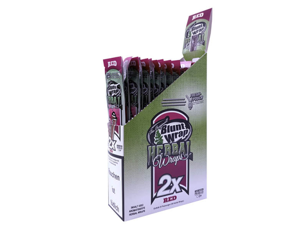 Blunt Wrap Herbal Wraps - Red, 25er Display