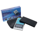 Digitalwaage "Schwarz mit Silber" mit Deckel;...