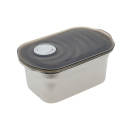 Frischhaltedose aus Metall; silber; ca. 1,1 Liter, ca. 10 x 16 x 7 cm, UVP: 12,00 Euro