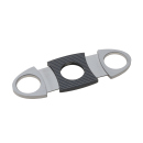 Zigarrenschneider "Silber-Schwarz"; doppelte Klinge, 9 x 4 cm