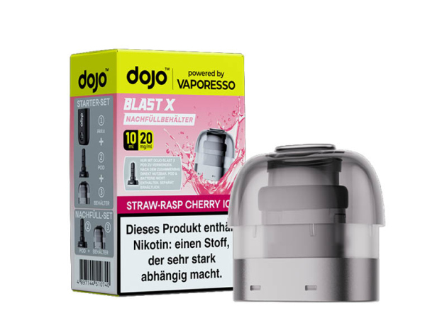 Vaporesso - Dojo Blast X - Pod - Straw-Raspberry Cherry Ice - 20mg