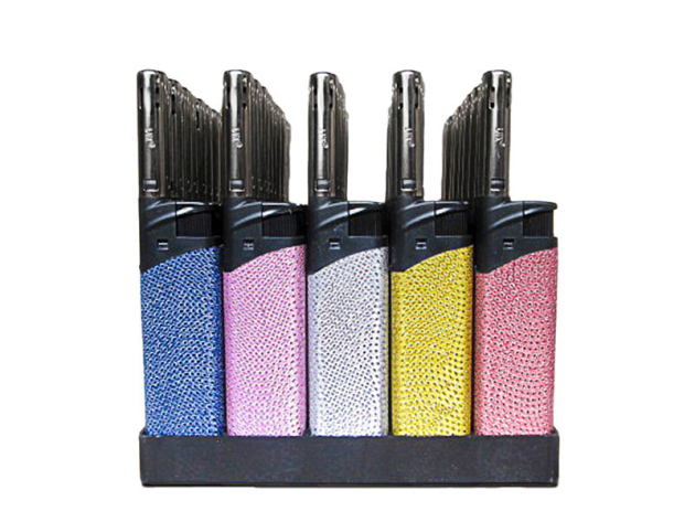 Sturmfeuerzeug "Glitter" Jet Flame, 5-fach sortiert, 50er Display