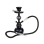 Shisha "Noble Black" schwarz, 25 cm, 1 Schlauch