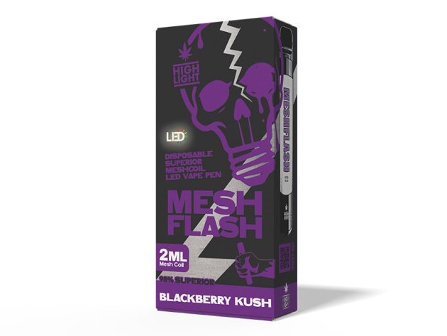 Highlight-Meshflash H2 Superior - Blackberry Kush- E-Shisha - 2 ml - H2 96 %