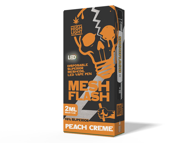 Highlight-Meshflash H2 Superior - Peach Creme - E-Shisha - 2 ml - H2 96 %