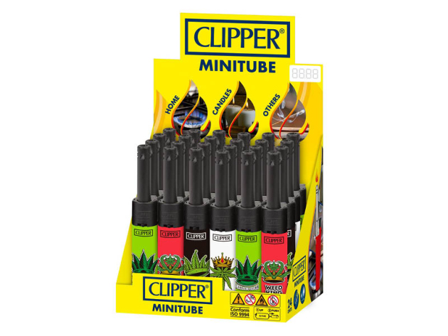 Clipper Stabfeuerzeug CANNA KING Mini Tube, 24er Display
