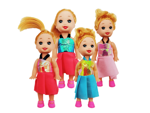 Modepuppe im Beutel, 4-fach sort.; 10 cm; einzeln