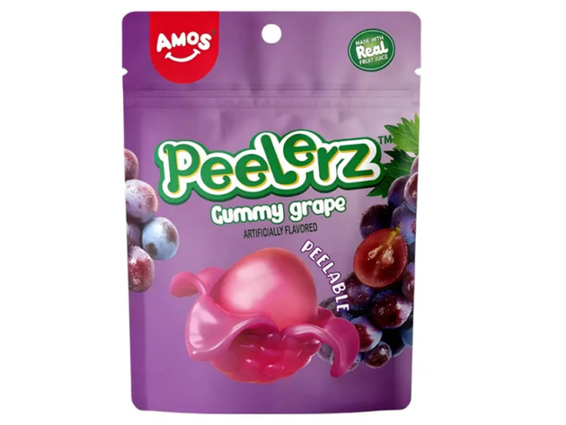 Amos - Peelerz Gummy Grapes á 65g - 24er Display