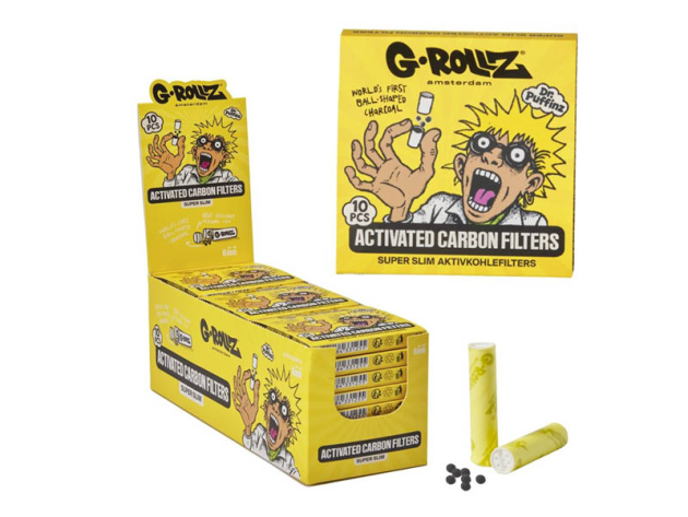 G-ROLLZ Activated Carbon Filters Ø6mm - Gelb (24x10)