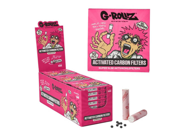 G-ROLLZ Activated Carbon Filters Ø6mm - Pink (24x10)