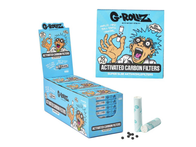 G-ROLLZ Activated Carbon Filters Ø6mm - Blau (24x10)