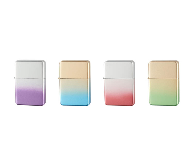 Benzinfeuerzeuge "Spray Fuel Lighter" gradient, 12er Display