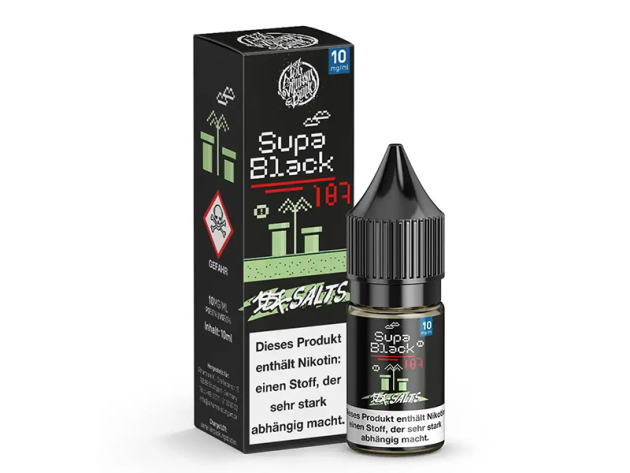 187 Salts - Supa Black (Menthol, Minze) - Liquid - 10 mg/ml - 10 ml