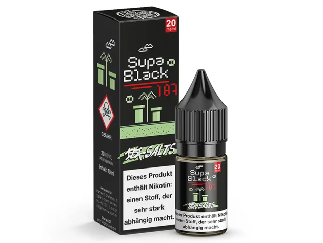 187 Salts - Supa Black (Menthol, Minze) - Liquid - 20 mg/ml - 10 ml