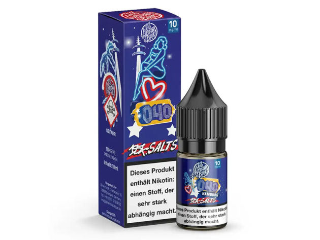 187 Salts - 040 Hamburg (Erd.-, Blau.-, Him.- & Johannisbeere) - Liquid - 10 mg/ml - 10 ml