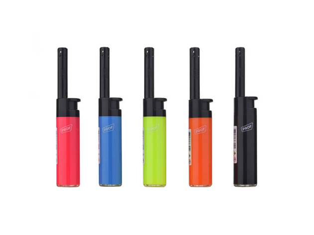 Sturm- und Stabfeuerzeug "ROUND COBIA", 5-fach sortiert, 30er Display