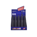 Stabfeuerzeug "RUBBER ROUND COBIA" schwarz, 25er Display