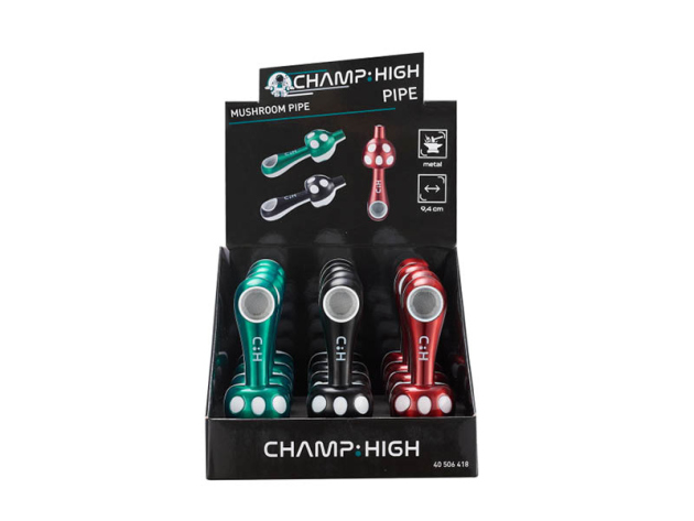 Raucherpfeife "Mushroom", 9,4cm, 3-fach sortiert, 12er Display